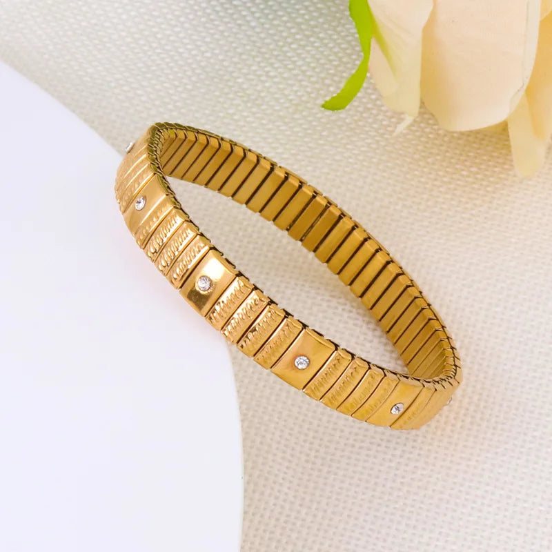 Fashion Steel Elastic Bracelet for Women Classic Watch Waterproof Jewelry