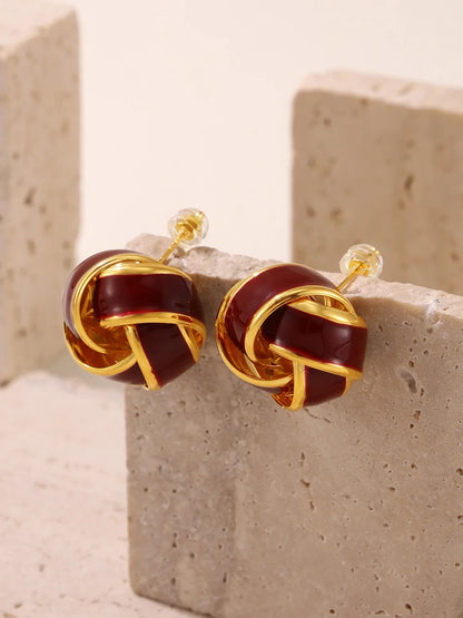 Women's New Earrings Stainless Steel Gold plated