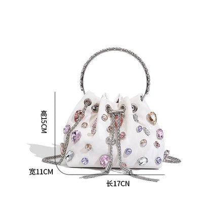 New Rhinestone Tassel Bucket Bags for Women