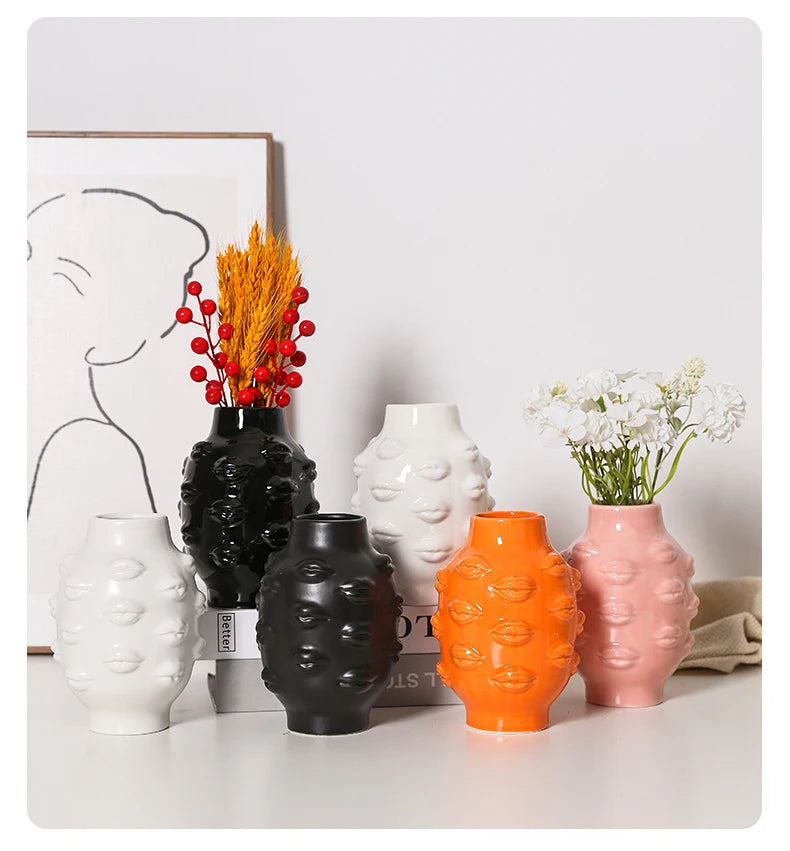 Vase Ceramic Flower for Home Decoration