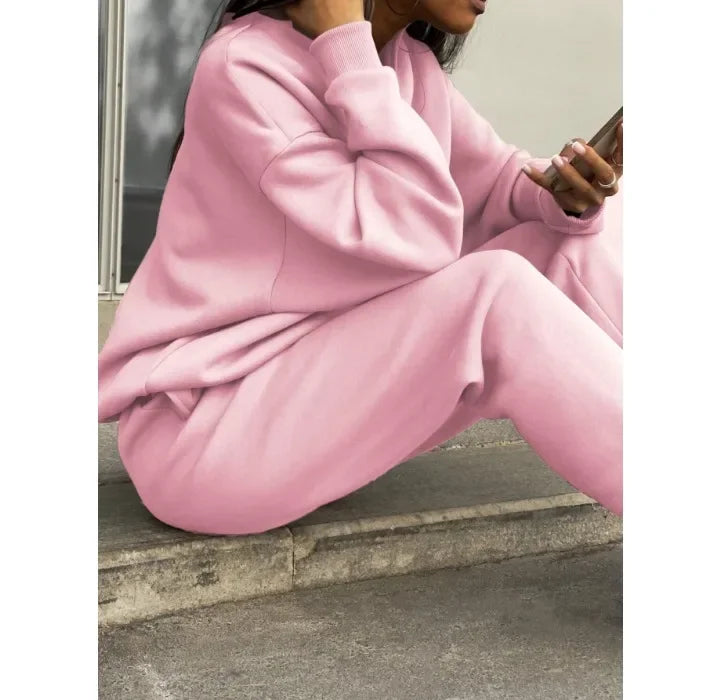 Casual Two Piece Set Woman New Sweatshirt and Pants Suit for Female Streetwear  Autumn and Winter