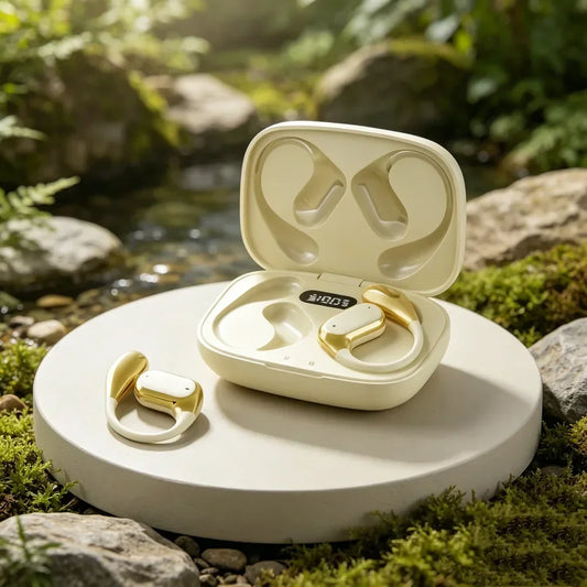 Fone Bluetooth Earbuds Wireless Headphones Professional Bluetooth Headsets Include Ergonomic Boom Mics for Superior Clarity