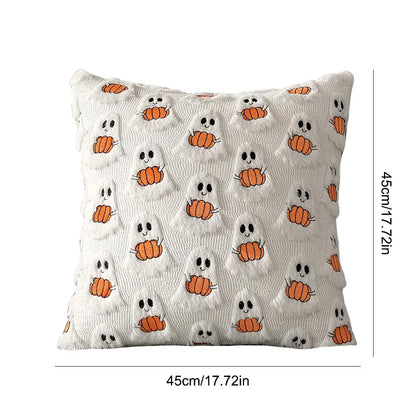 45*45cm Ghost Pumpkin Cushion Cover Halloween Throw Pillow Cover Pumpkin