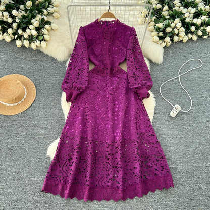 Elegant Long Lantern Sleeves Chic Dresses Fashion