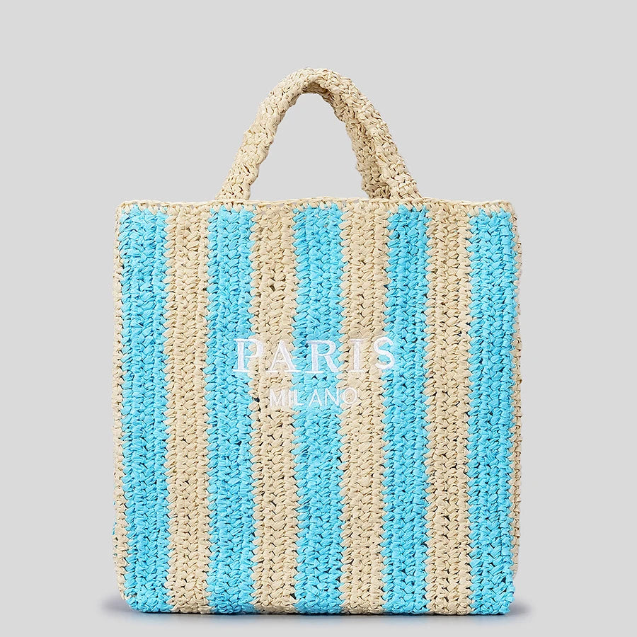Handbags Summer Striped Straw Bag Candy Color Travel Beach Bag