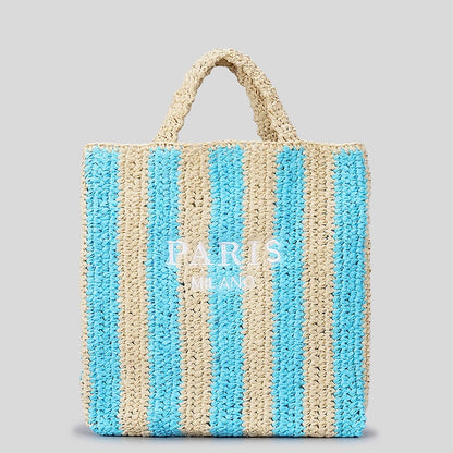 Handbags Summer Striped Straw Bag Candy Color Travel Beach Bag