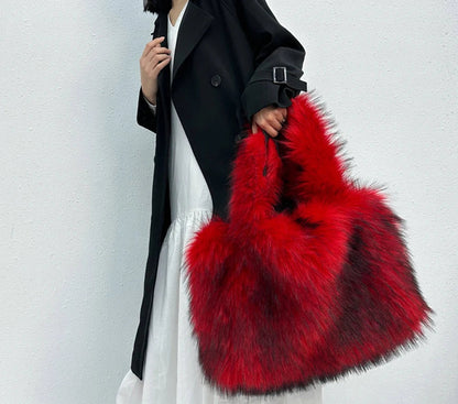 Luxury Faux Mink Fur Bags for Women Handbags