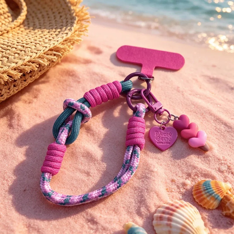 1PC Cellphone Straps Hanging Cord Mobile Phone Lanyard Short Wrist Strap Charm Anti-lost Chain for Women Keychain Pendant