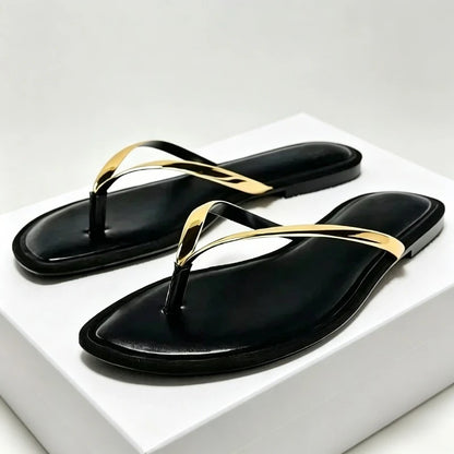 Flat Women's Slippers Clip Toe Non-slip Beach Slides