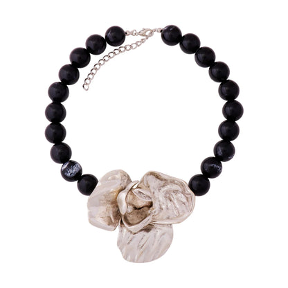 Metal Flower Pendant Necklace for Women