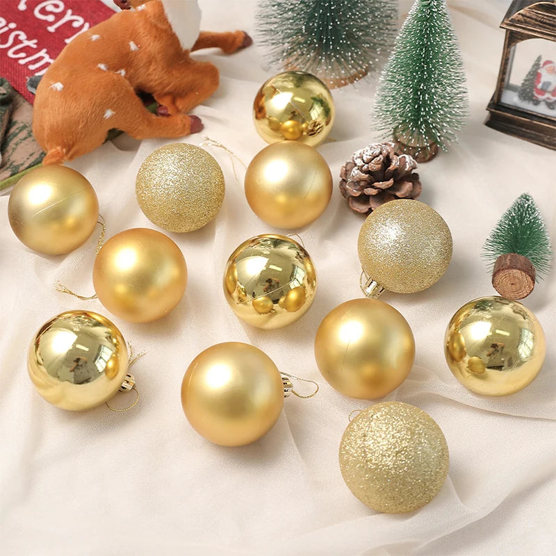 1Box 3/4cm Christmas Balls Christmas Tree Ornaments Xmas Hanging Tree Pendants