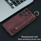 Luxury Wristband Bracket Leather Case for Samsung Galaxy S24 Ultra S23 S22 S21 Plus Hand Wrist Strap Stand Pure Color Wave Cover