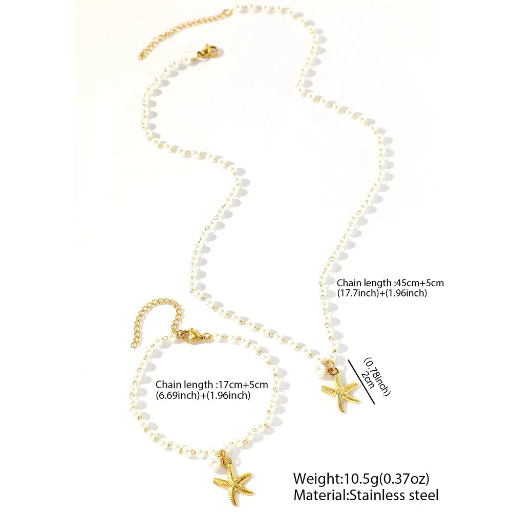 Set Jewelry Stainless Starfish For Women