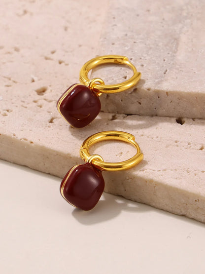 Women's New Earrings Stainless Steel Gold plated