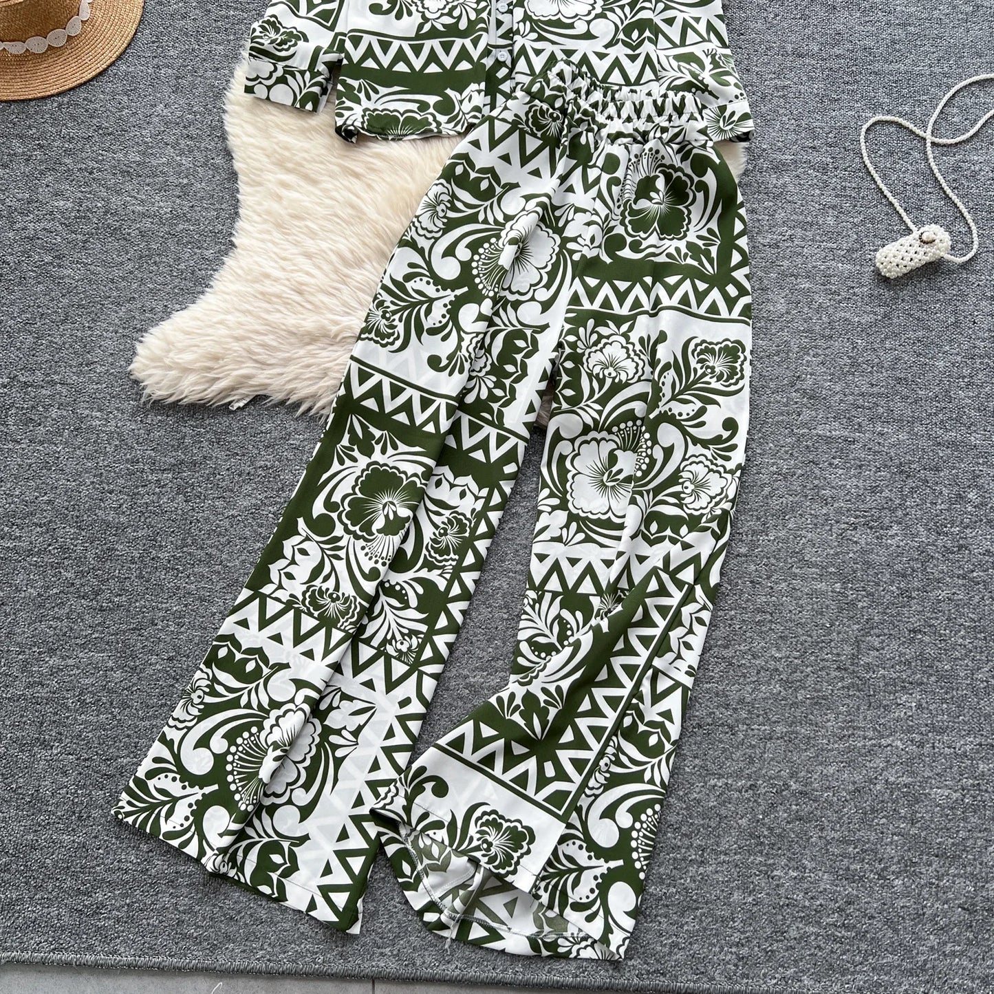 Elegant Women's Floral Two Piece