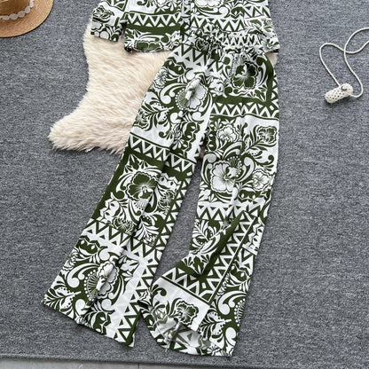 Elegant Women's Floral Two Piece