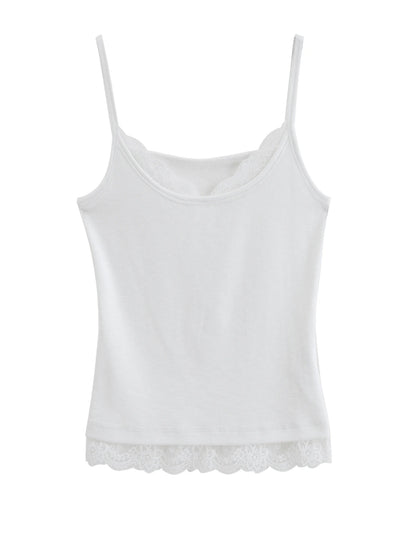 New Arrival:Elegant Stylish Fine Ribbed Slim-Fit Lace Trim Strapless Layering Top Base Layer Women