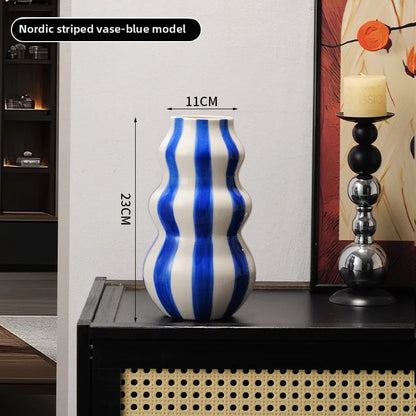 Modern niche minimalist striped vases