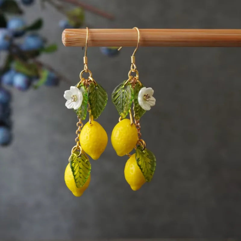 Cute lemon earrings