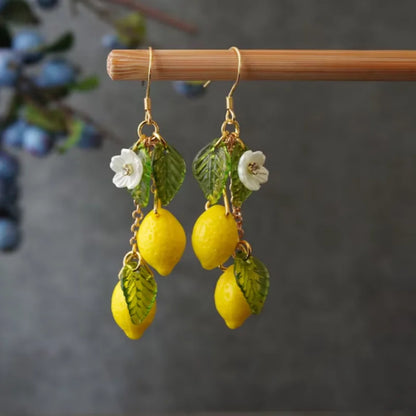 Cute lemon earrings