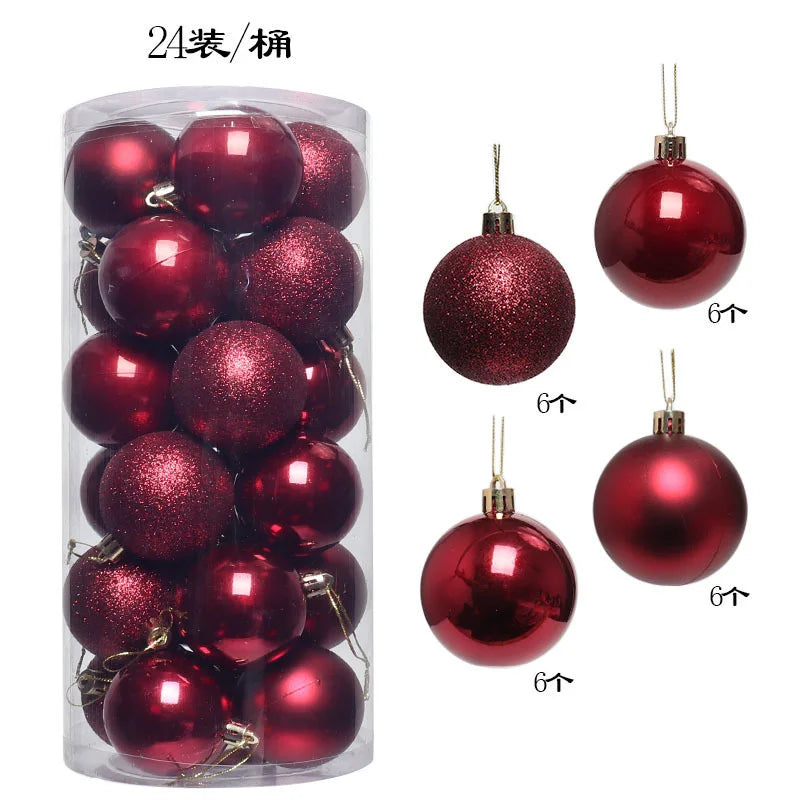 1Box 3/4cm Christmas Balls Christmas Tree Ornaments Xmas Hanging Tree Pendants