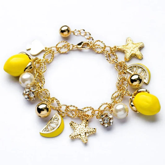 New Arrival Starfish Pendant Lemon Fruit women's bracelet