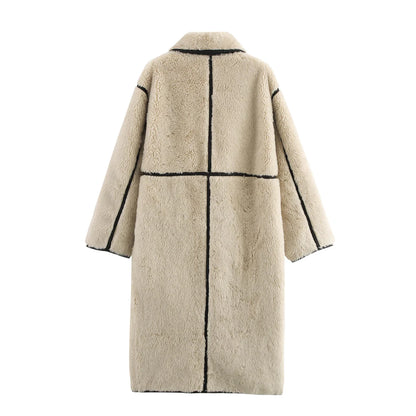 Elegant long faux fur coat New Style For Women