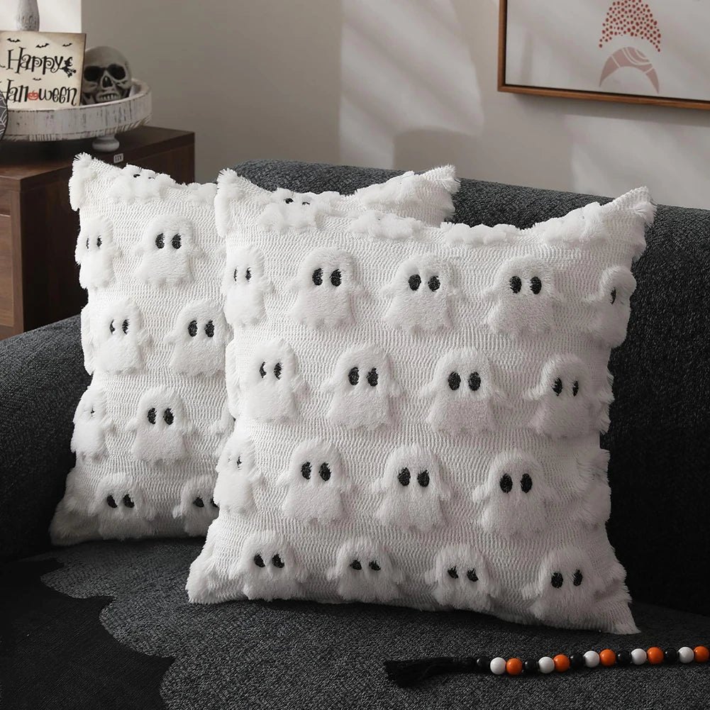 45*45cm Ghost Pumpkin Cushion Cover Halloween Throw Pillow Cover Pumpkin