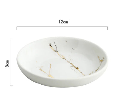 Ceramic Toiletries Bathroom Set Marble Porcelain