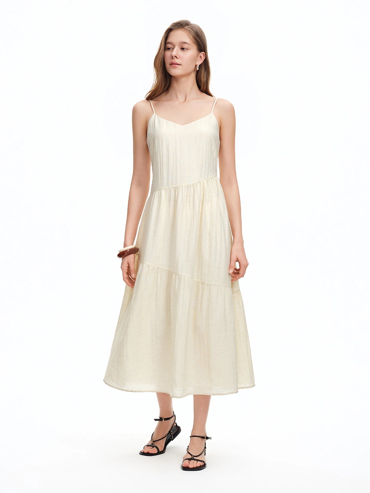Women's Linen Shirt and Slip Dress Two-Piece Set - Casual Vacation Style Outfit for Daily and Resort Wear