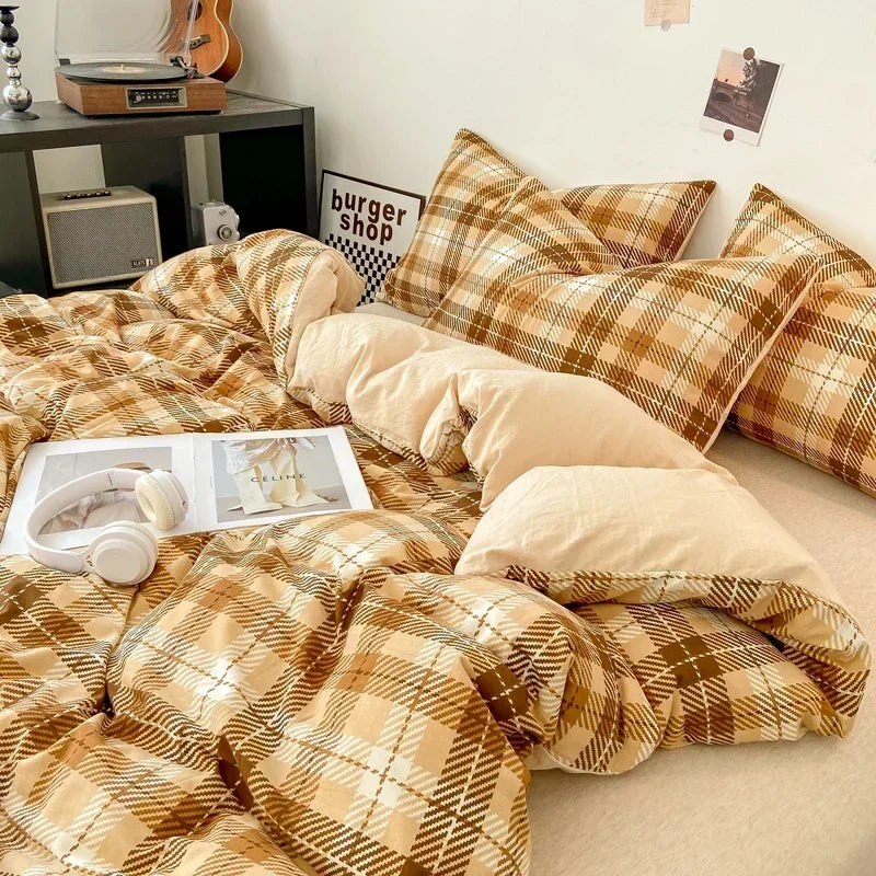 Duvet Cover Set 1/3 Pcs Soft Washed Quilt Cover and Pillowcase