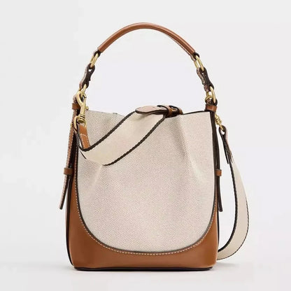 Fashion Wide Strap Bucket Bag High Quality Shoulder Bag for Women