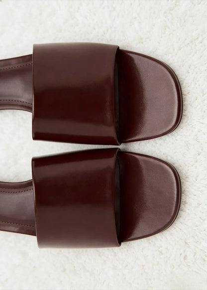 Heel Women Slipper Summer 2026 Open-toe Concise Slide Shoes Ladies Comfortable Casual Heels Women Sandals