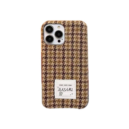 Per iPhone 15 Ins Creative Autumn Gentle Ladies Woven Phone Case per iPhone 14 13 12 Pro Colorful Lens Cover