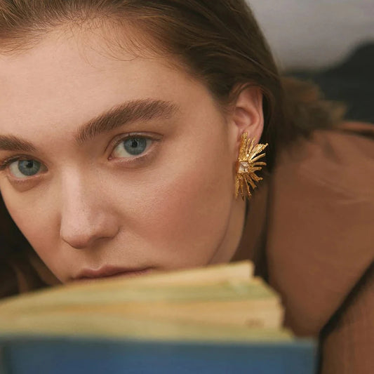 Geometric Waterproof Gold Plated Stainless Earrings