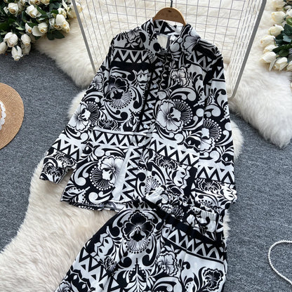 Elegant Women's Floral Two Piece