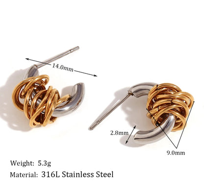 Waterproof Elegant Stainless Earring Steel Plated
