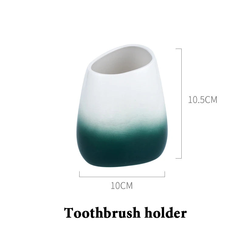 Gradient Gray Ceramic Bathroom Suit