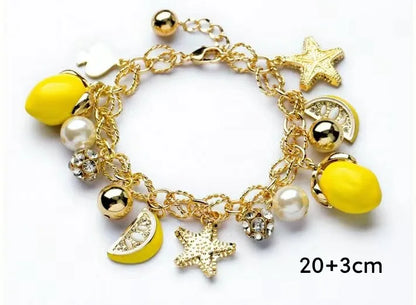 New Arrival Starfish Pendant Lemon Fruit women's bracelet