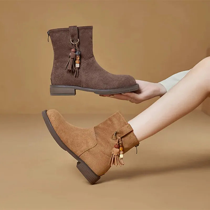 Luxury Designer Cow Boots Women