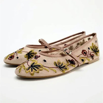 New Flower Designer Ballet Flats For Women