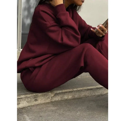 Casual Two Piece Set Woman New Sweatshirt and Pants Suit for Female Streetwear  Autumn and Winter