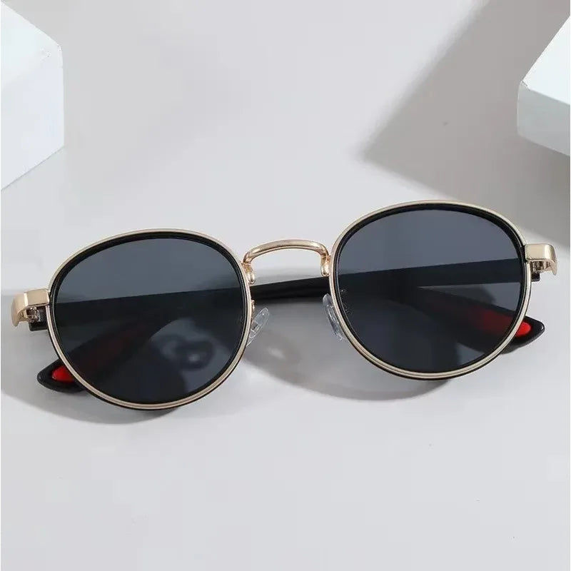 High Quality Woman Sun Glasses Man Vintage Designer Outdoor Sunglasses Men Round Fashion Plastic Titanium UV Protection Glasses