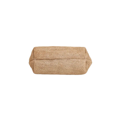 Casual Knitted Trapezoidal Bag Handmade Straw