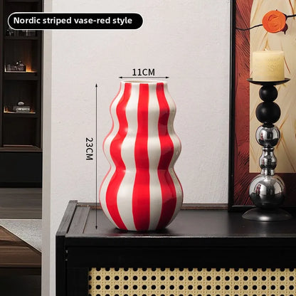 Modern niche minimalist striped vases