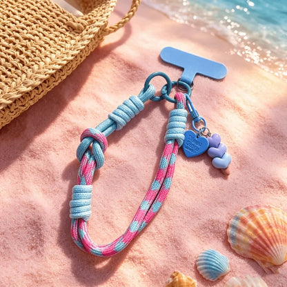 1PC Cellphone Straps Hanging Cord Mobile Phone Lanyard Short Wrist Strap Charm Anti-lost Chain for Women Keychain Pendant