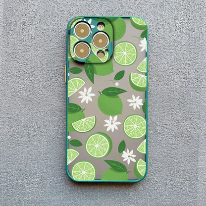 Fruit Lemon Strawberry Blueberries Phone Case For iPhone 16 15 14 11 Pro Max 12 13 Mini Pro Max XS XR X 7 8 15 14 Plus SE2 Funda