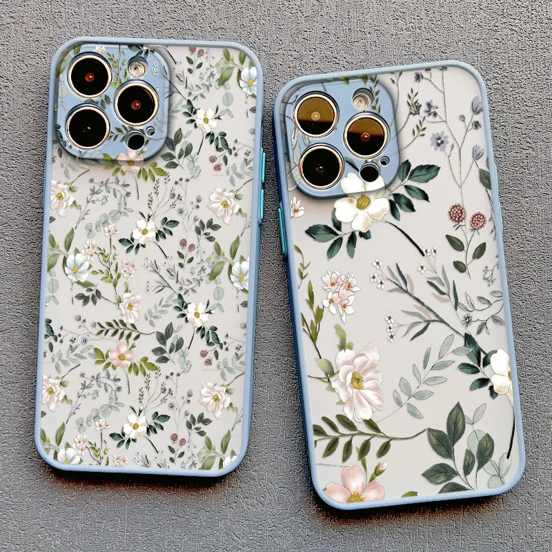 Small White Flowers Phone Case For iPhone 17 16 Pro Max 15 14 Pro Max Plus 13 12 11 Mini Pro Max Shockproof Back Cover