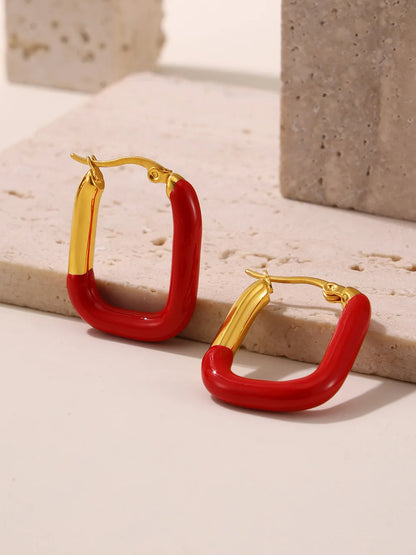 Women's New Earrings Stainless Steel Gold plated
