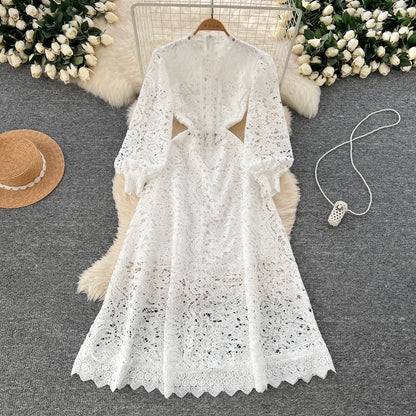 Elegant Long Lantern Sleeves Chic Dresses Fashion